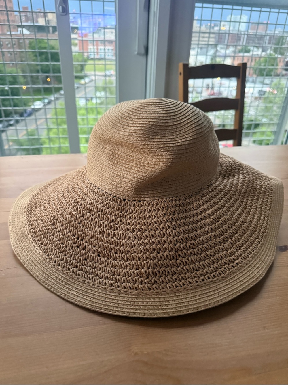 J. Crew Straw Wide-Brim Sun Hat in Natural Tan